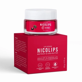 MV NicoLips Lip Scrub Balm for Dark Lips Anti Pigmentation, Dry, Chapped, Lipstick Stains Removal Lipcare for Men & Women 20 g