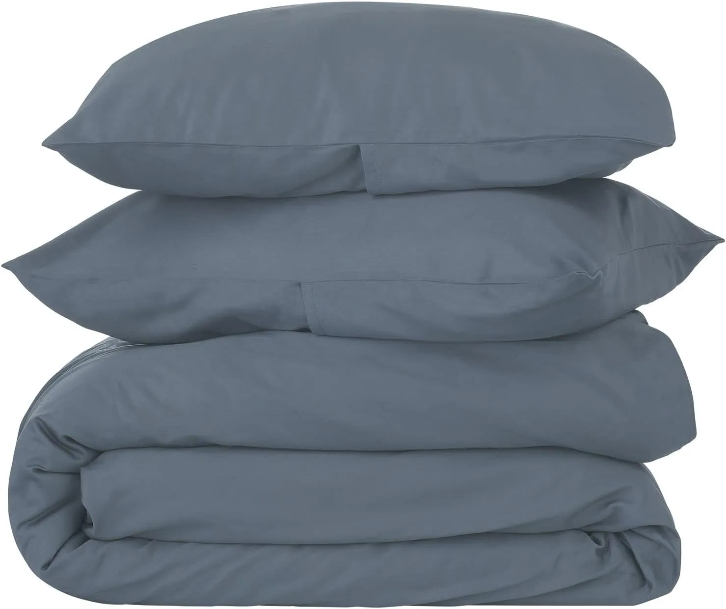 Nate Home by Nate Berkus 300TC 3-Piece Luxe Cotton Sateen Duvet Cover | Ultra Soft, Cool, Bedding Set from mDesign - King Size - 1 Duvet Cover/2 Pillow Shams, Whale (Navy Blue)