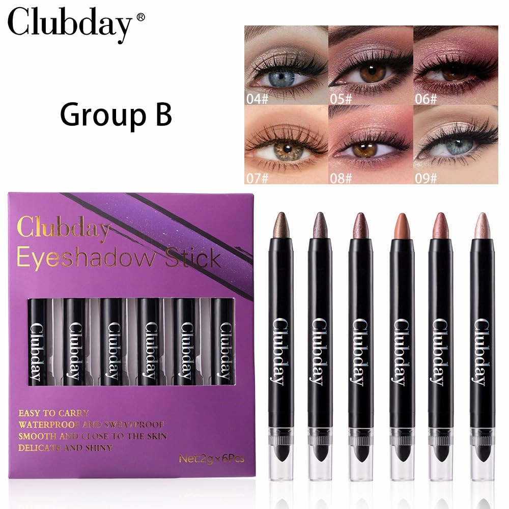 NIE PAN CHONG SHENG Eyeshadow stick pearl aegyo sal eyeshadow pen highlight brightening non-smudging eye makeup set Eye shadow (B Group)