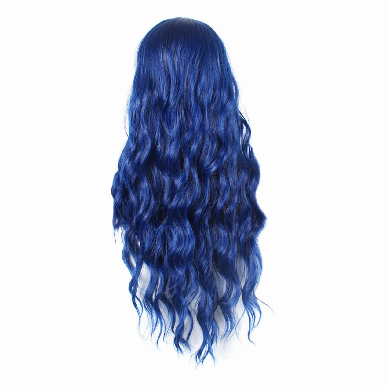 NOLITOY Wig Electric Decoration Elk Seam Tweezers Eyeshadow Palette Miss Frizzle Costume Portable Stackable Makeup Organizer Bouncy Synthetic Curly Hair Blue High Temperature Wire