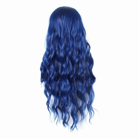 NOLITOY Wig Electric Decoration Elk Seam Tweezers Eyeshadow Palette Miss Frizzle Costume Portable Stackable Makeup Organizer Bouncy Synthetic Curly Hair Blue High Temperature Wire