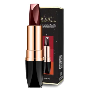NSOCHA Tricolor Lipstick, Waterproof, 3 Shades - Pumpkin, Sunshine Orange, Chinese Red