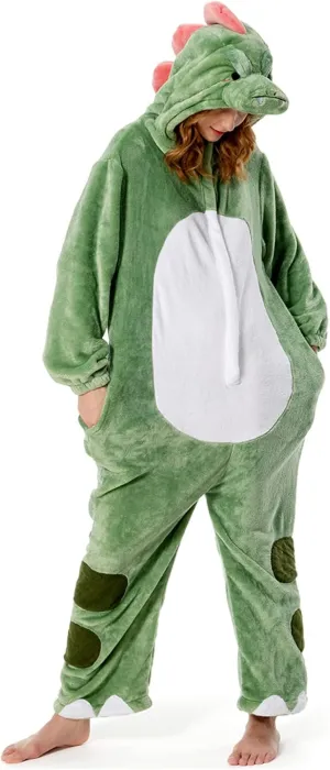 OLAOLA Adult Onesie, Animal Halloween Costume, Unisex Onesies Plush Cosplay Pajamas One-Piece Sleepwear