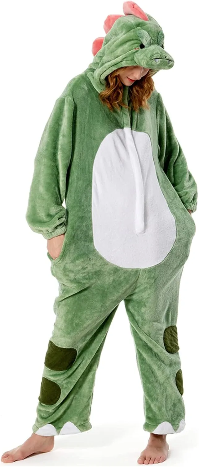 OLAOLA Adult Onesie, Animal Halloween Costume, Unisex Onesies Plush Cosplay Pajamas One-Piece Sleepwear
