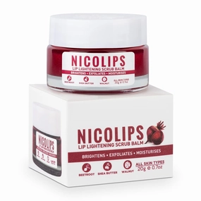 Organi'c NicoLips Lip Scrub Balm for Dark Lips Anti Pigmentation, Dry, Chapped, Smoking, Lipstick Stains Removal Lipcare for Men & Women 20 g (Pack of 1)