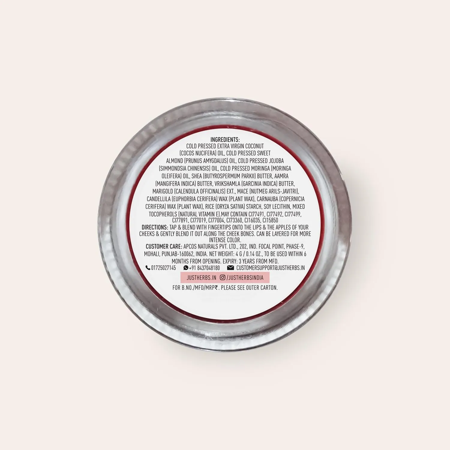 Organic Creamy Matte 3 in 1 Lip & Cheek Tint, Blush For Women - SLS,Chemical & Paraben Free - 0.14 fl. oz. (Rose coral)