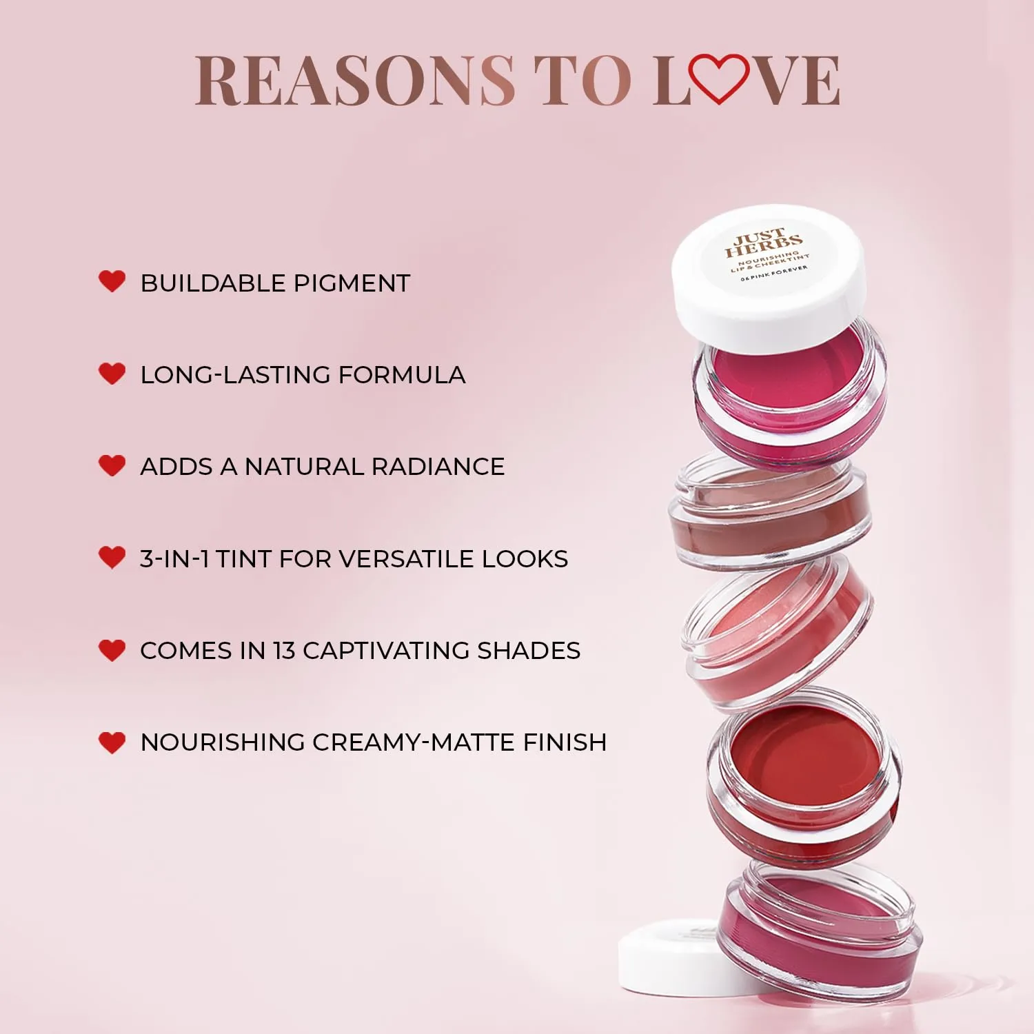 Organic Creamy Matte 3 in 1 Lip & Cheek Tint, Blush For Women - SLS,Chemical & Paraben Free - 0.14 fl. oz. (Rose coral)