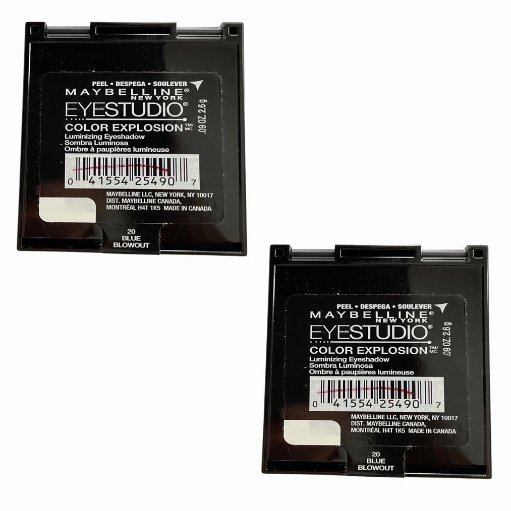 Pack of 2 Maybelline New York Eyestudio Color Explosion Luminizing Eyeshadow,  Blue Blowout 20