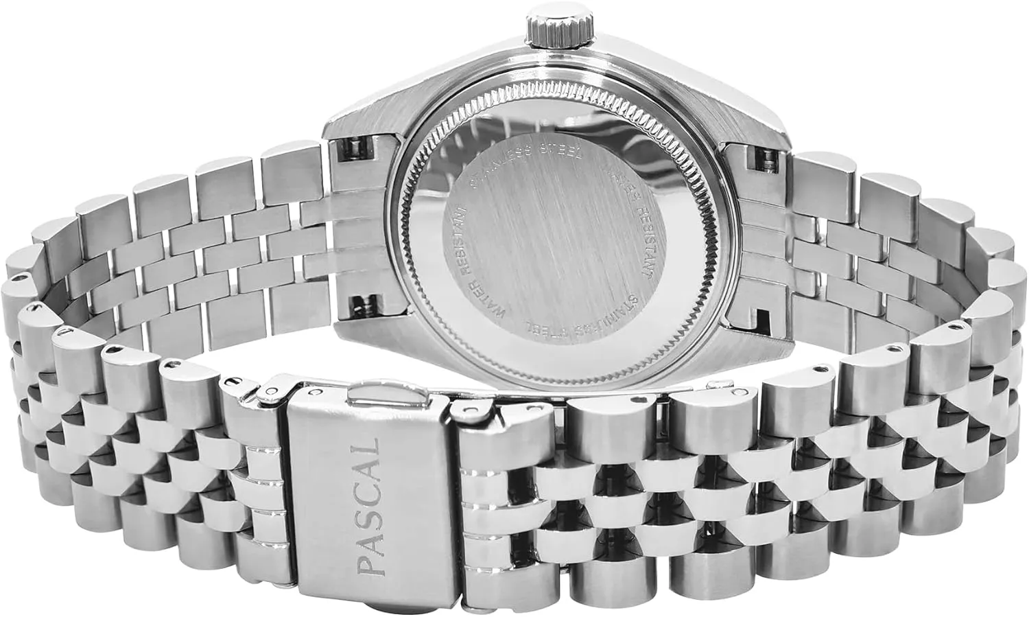 PASCAL Timeless Classic Diamond Stainless Steel Watch for Men and Women, Swiss Quartz Movement, Luxury Silver & Rose Gold Wrist Watch, Sapphire Crystal 10ATM Waterproof, 31mm / 36mm