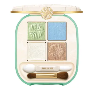Paul & Joe Eye Color Palette 02 Summer Pareo, Four Colors Powder Eye Shadows, Green, Blue, White, Brown 0.14 oz