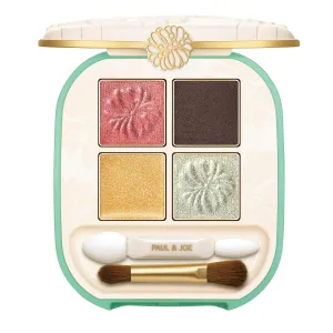 Paul & Joe Eye Color Palette 04 Film d’Amour, Four Colors Powder Eye Shadows, Red, Brown, Gold, Silver, 0.14 oz