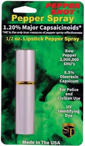 Pepper Spray Pepper Shot 1.2% MC 1/2 oz Lipstick Pink