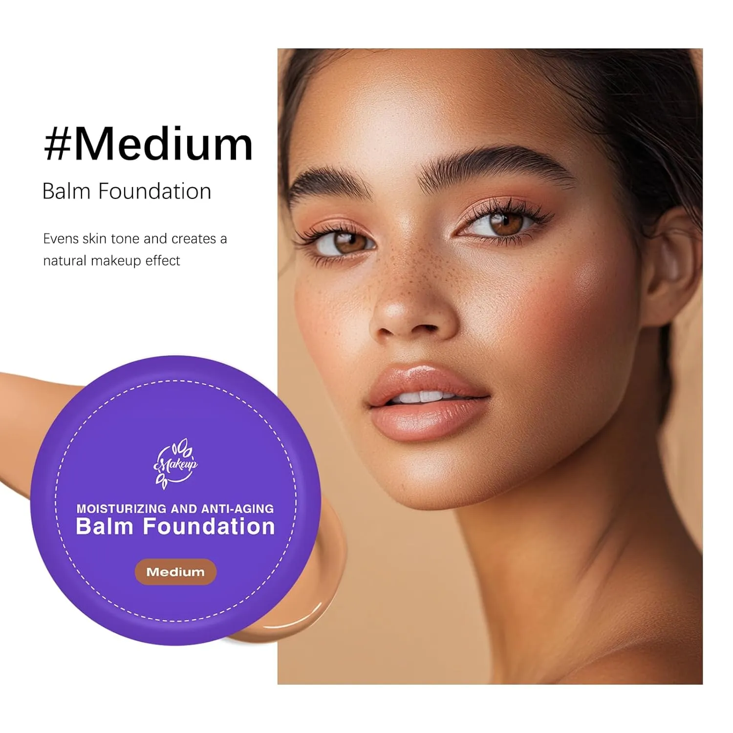 Peptide Bounce Foundation for Mature Skin | Hydrating Age-Defying Foundation, Buildable Medium Coverage, Blurs Fine Lines & Smooths Texture, Vegan Clean Formula, Long-Lasting Satin Finish (medium)
