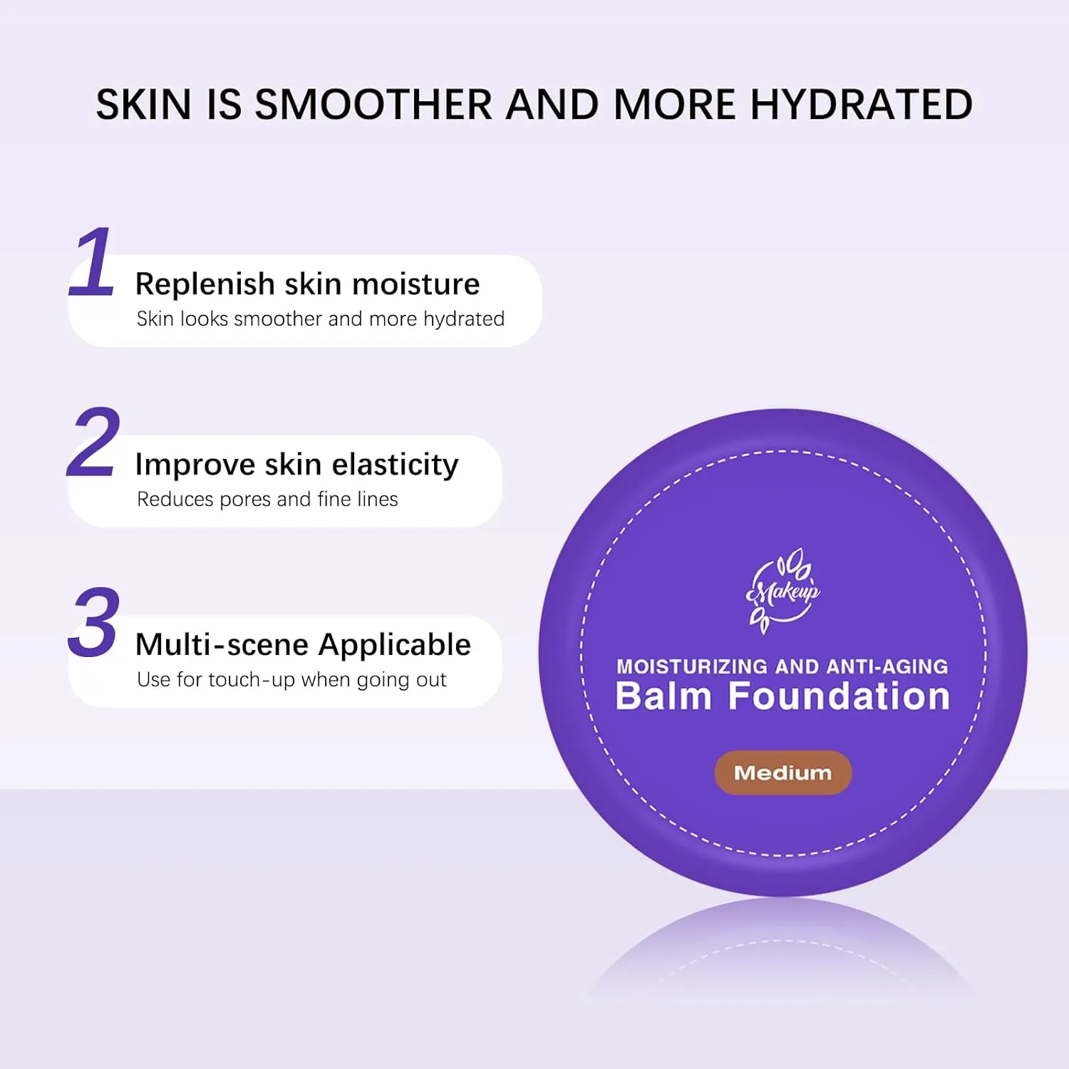 Peptide Bounce Foundation for Mature Skin | Hydrating Age-Defying Foundation, Buildable Medium Coverage, Blurs Fine Lines & Smooths Texture, Vegan Clean Formula, Long-Lasting Satin Finish (medium)