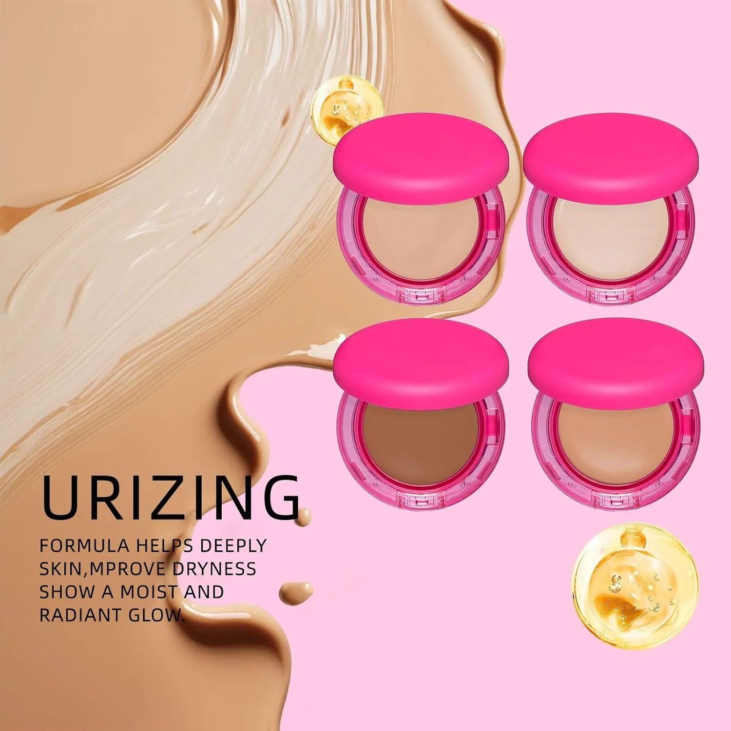 Peptide Bounce Foundation Hydrating,Foundation for Mature Skin, Vegan, Clean, Natural, Medium Buildable Coverage, Satin Finish (Natural Color)