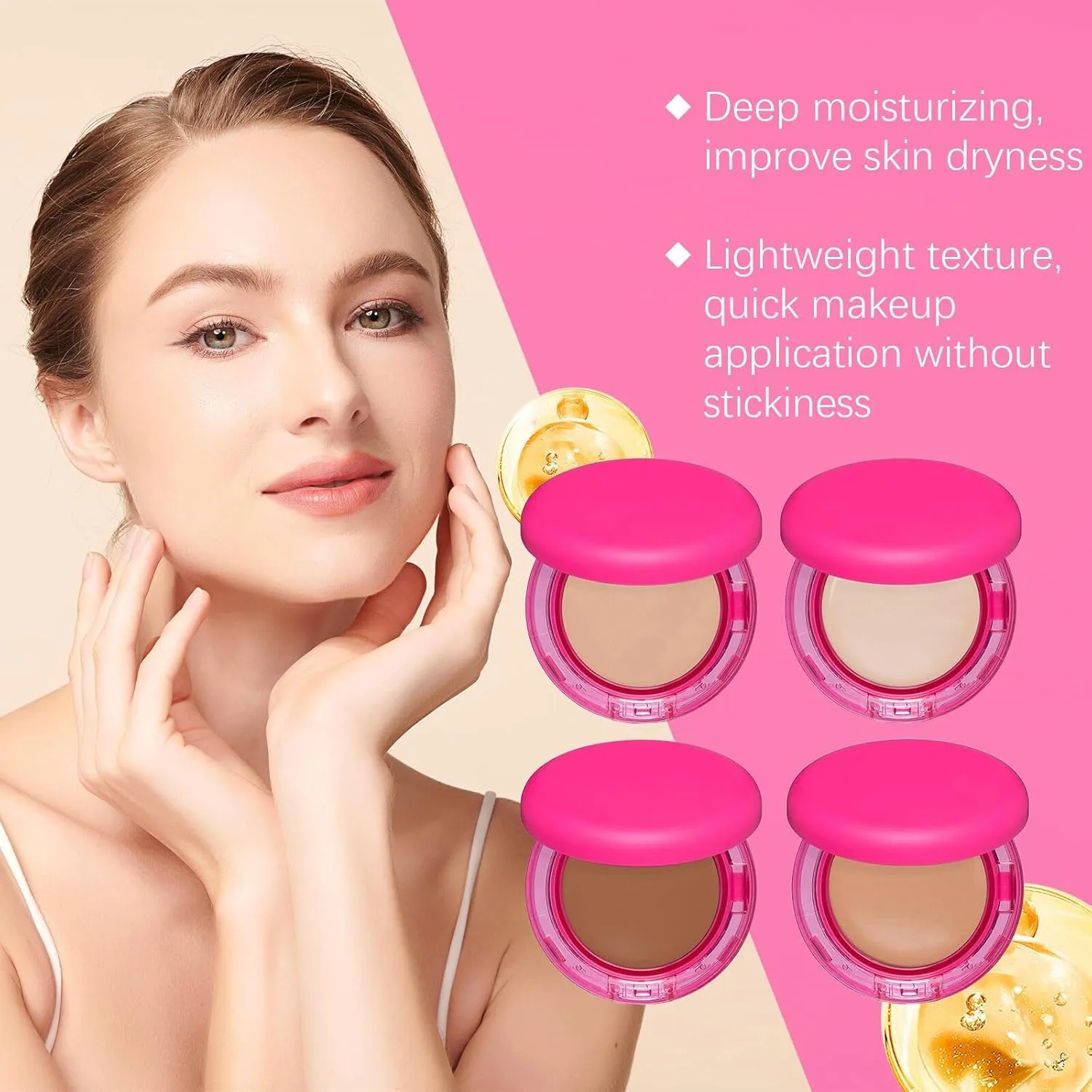 Peptide Bounce Foundation Hydrating,Foundation for Mature Skin, Vegan, Clean, Natural, Medium Buildable Coverage, Satin Finish (Natural Color)