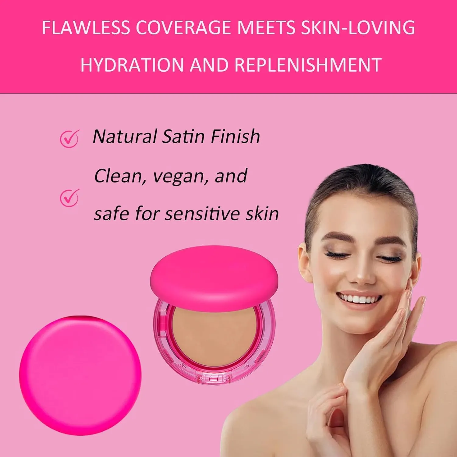 Peptide Bouncees Foundation, Age Defying Foundation for Mature Skin, All Skin Types, Medium Buildable Coverage (Medium, ounce)