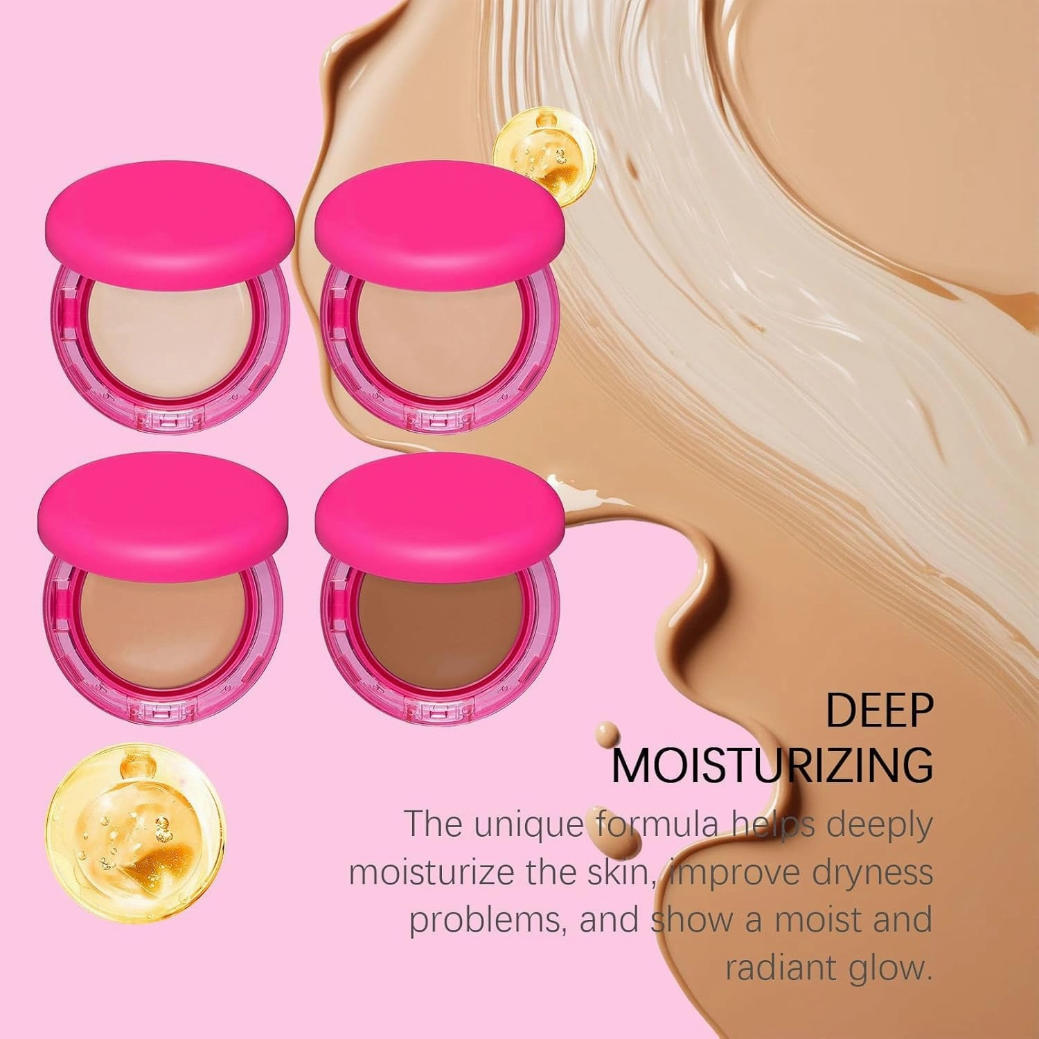 Peptide Bounce Foundation, Peptide Bounce Balm Foundation, Hydrating, Age-Defying Makeup for Mature Skin, Natural, Medium Buildable Coverage, All Skin Types