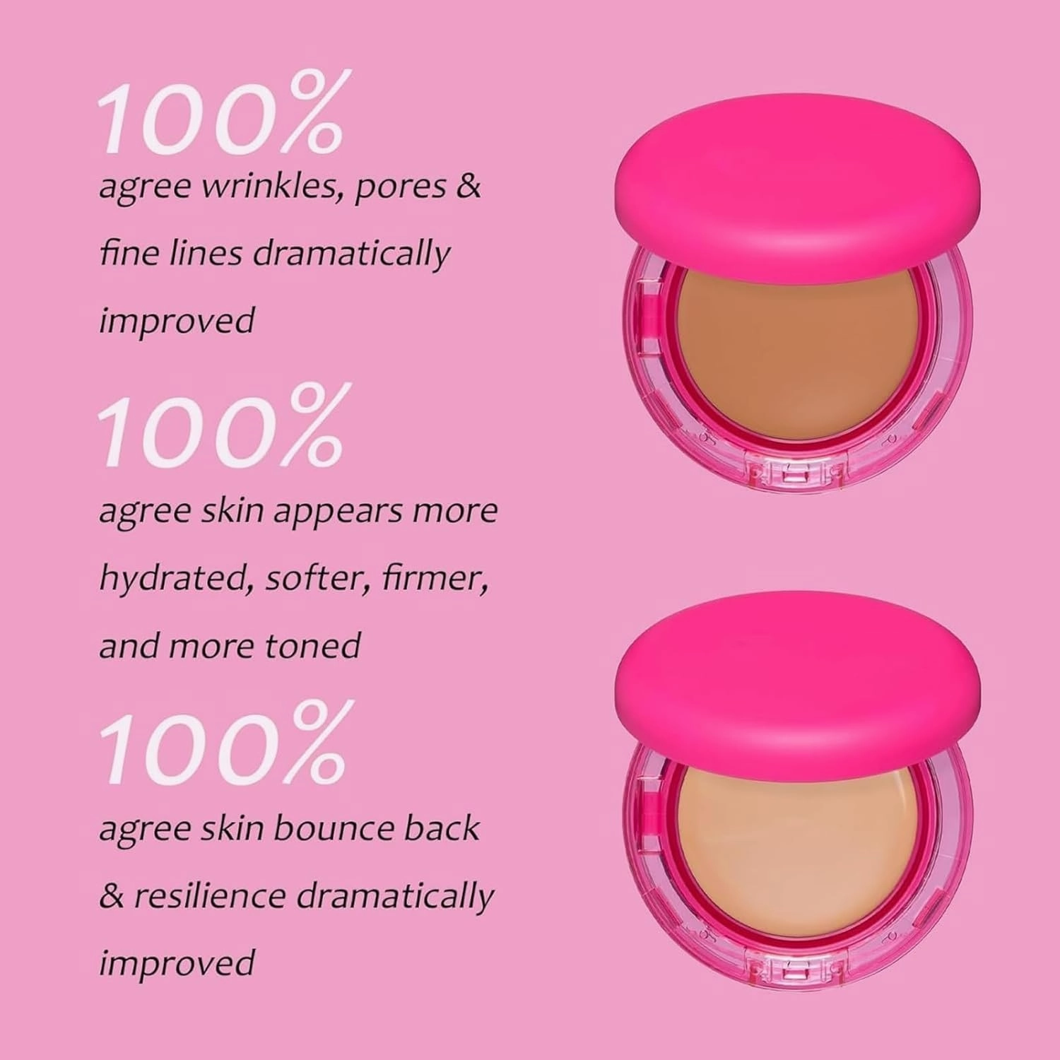 Peptide Bouncees Foundation, Tri-Ceramide Complex for Mature Skin, Buildable Medium Coverage, Smooths Texture, Blur Fine Lines for All Skin Types (A, 1)