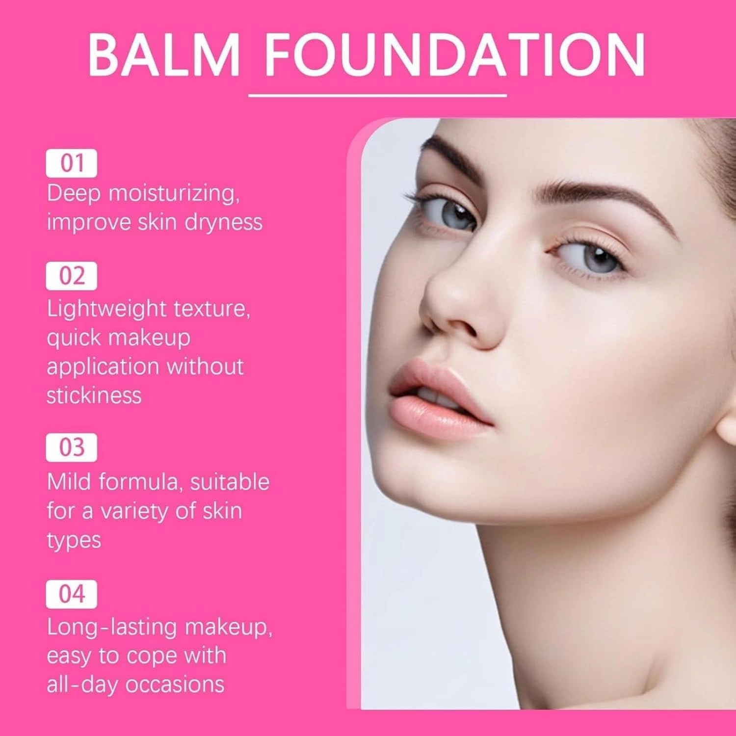 Peptide Bouncees Foundation, Tri-Ceramide Complex for Mature Skin, Buildable Medium Coverage, Smooths Texture, Blur Fine Lines for All Skin Types (A, 1)