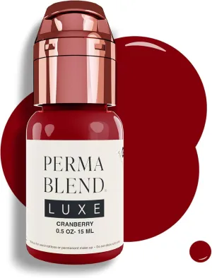 Perma Blend Luxe Cranberry - Red Tattoo Ink for Permanent Makeup - Cool Base with Red-Pink Undercurrent Lip Blush Microblading Ink - Vegan & Cruelty-Free (0.5 oz)
