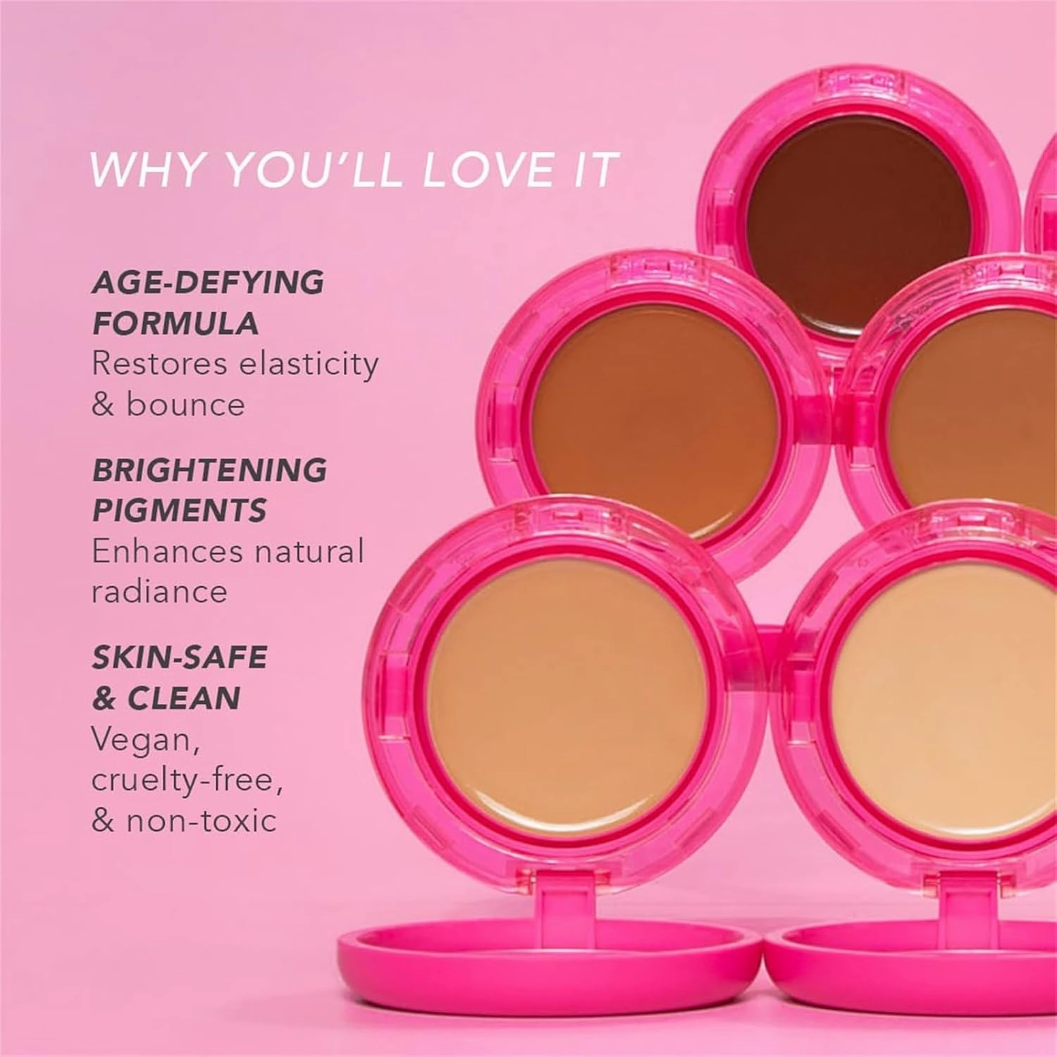 Peshoriadm Makeup, Peshoriadm Foundation, Medium Buildable Coverage, Long Lasting Moisturizing Makeup, Clean, Natural, Blur Fine Lines, Smooths Texture, For Mature Skin (03)