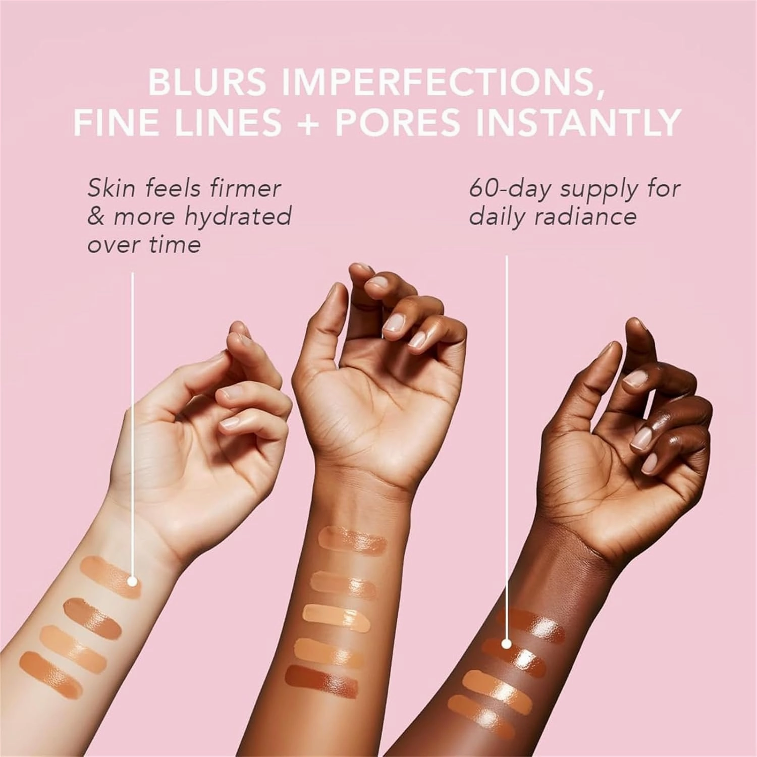 Peshoriadm Makeup, Peshoriadm Foundation, Medium Buildable Coverage, Long Lasting Moisturizing Makeup, Clean, Natural, Blur Fine Lines, Smooths Texture, For Mature Skin (03)