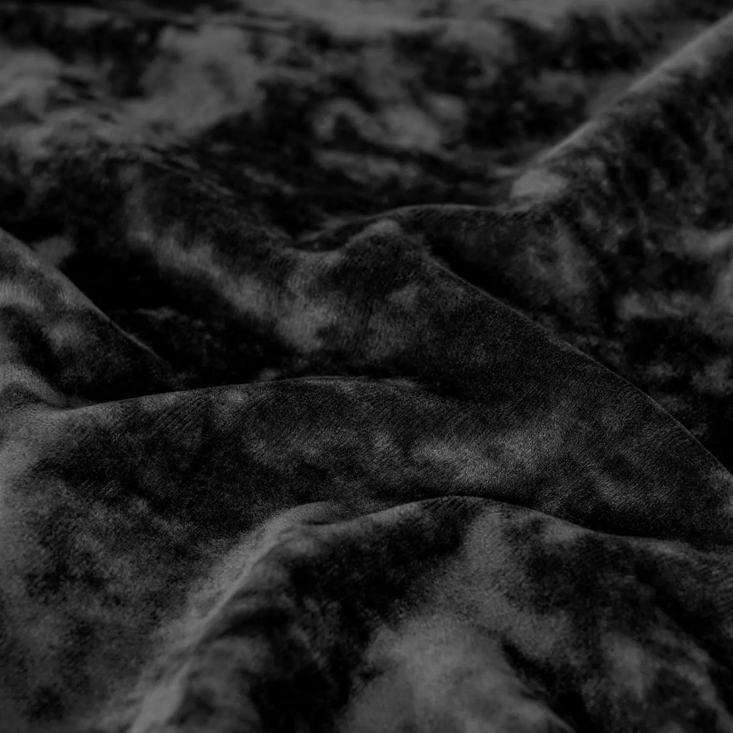 PHF Truly Velvet Fitted Sheet Only Queen Size, Luxury Super Soft Cozy Comfy Flannel Bottom Sheet with 15" Deep Pocket,Suitable for Fall Winter and Spring, No Pillowcases, Black