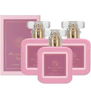 Pink Blush Shams Al Emarat Khususi Eau De Parfum Spray, Marshmallow Blush Perfume for Women, Romantic & Sweet Arabian Perfume (3 Pcs)