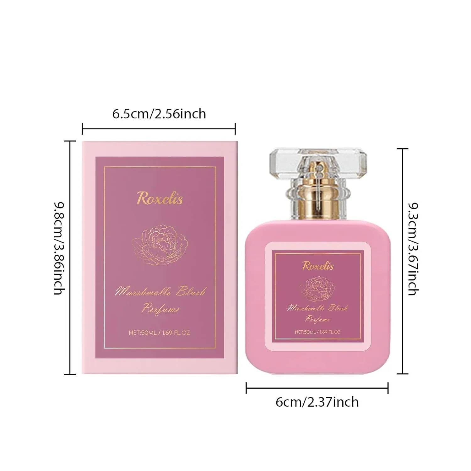 Pink Blush Shams Al Emarat Khususi Eau De Parfum Spray, Strawberry Candy Marshmallow Perfume for Women