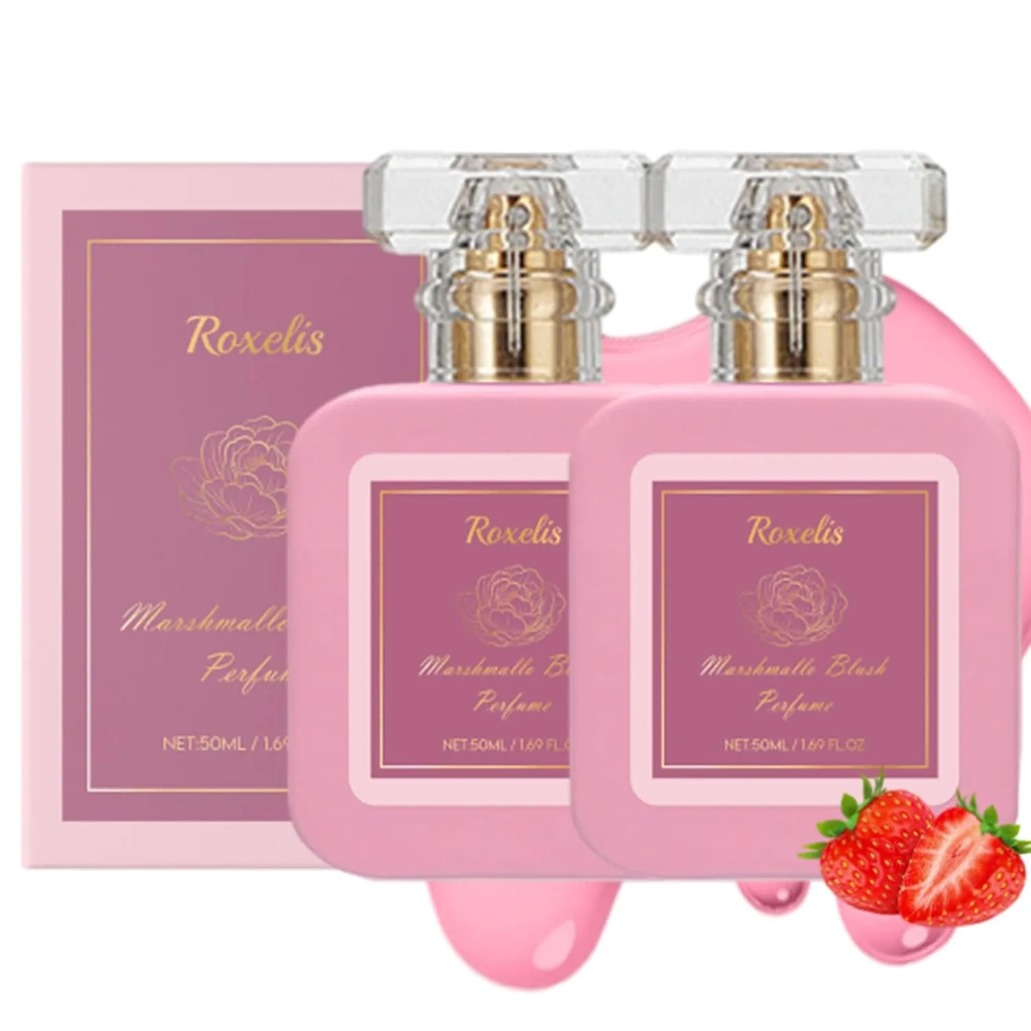Pink Blush Shams Al Emarat Khususi Eau De Parfum Spray, Strawberry Candy Marshmallow Perfume for Women
