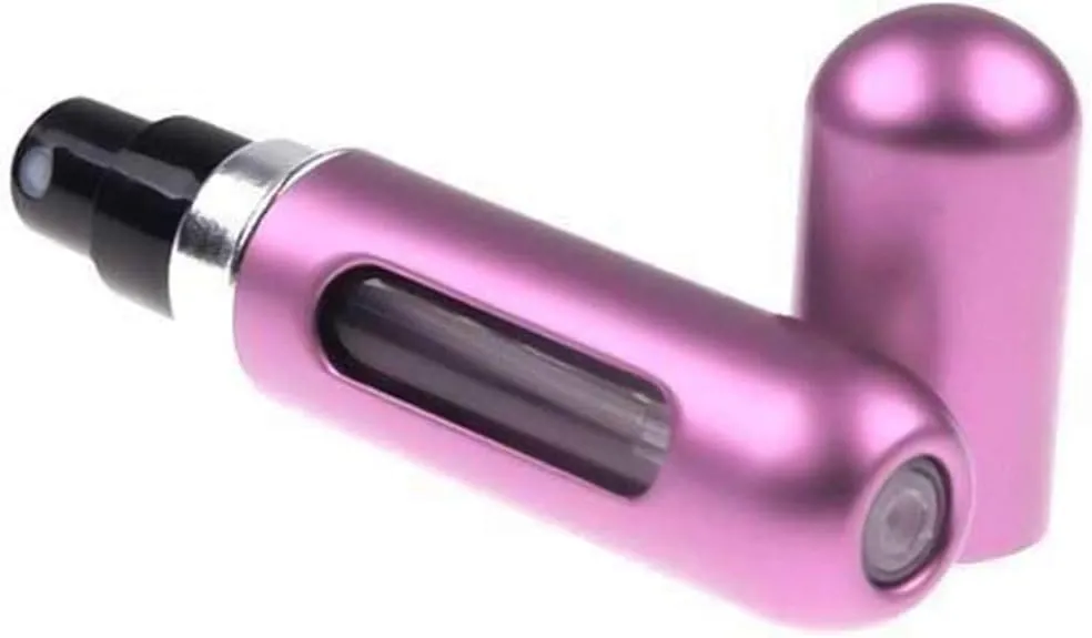 Pink Perfume Storage Bottle – Portable Perfume Atomizer with Refill Funnel for Purse or Pocket