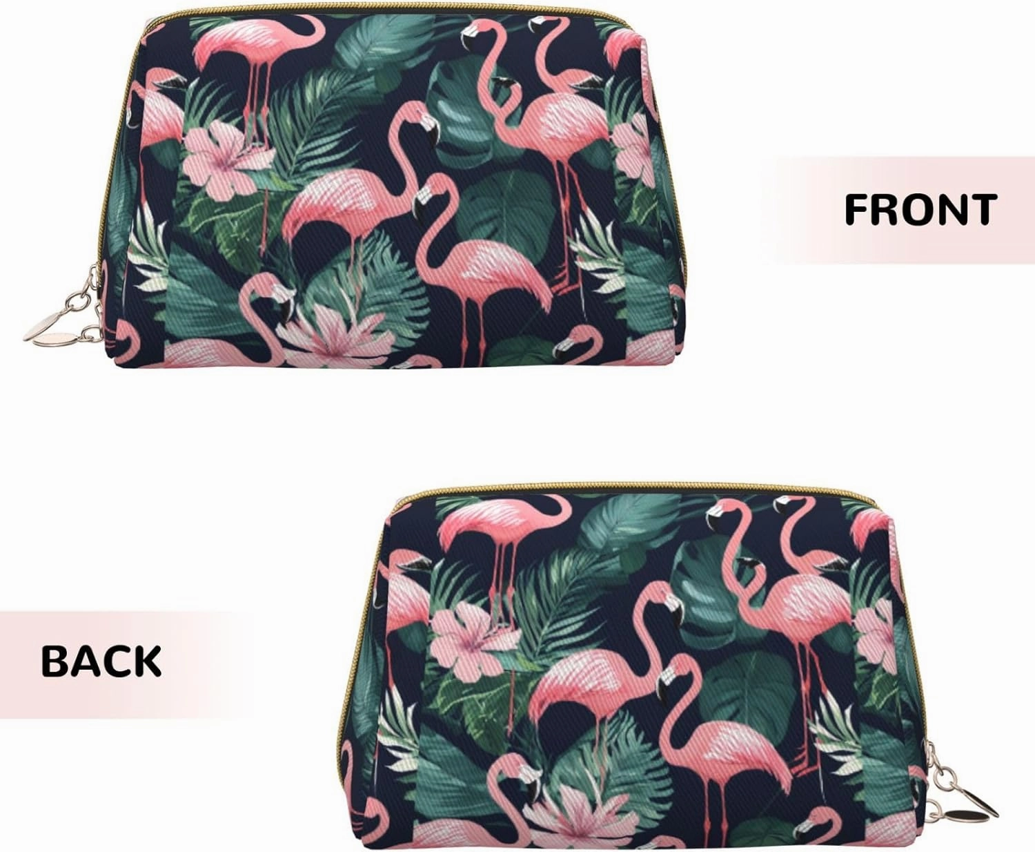Pink Flamingo Toiletry Pouch, Travel-Friendly Makeup Organizer For Makeup Brushes, Lipsticks