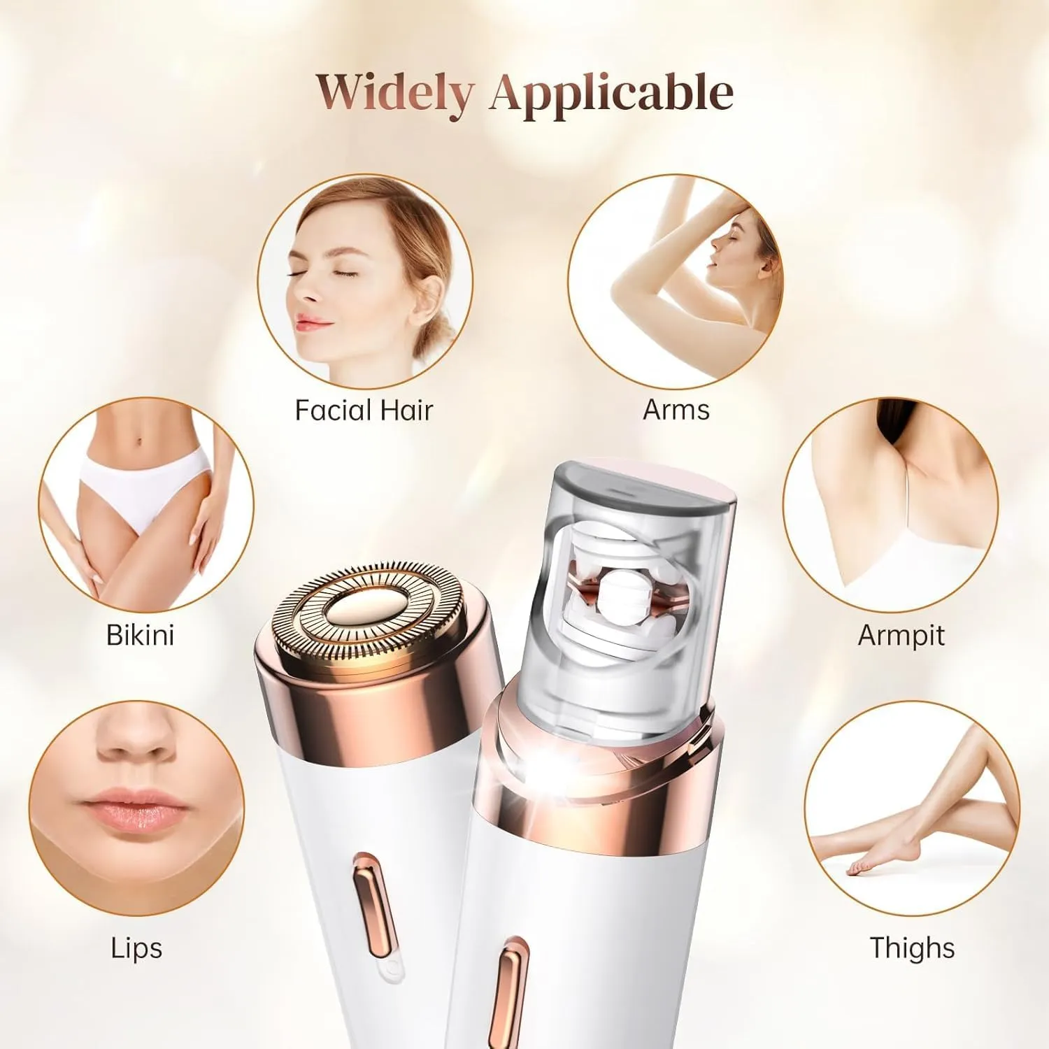 Pluxy Epil Pro 3.0 Facial Epilator & Hair Remover, 2 in 1, Portable, LED Light, Pink