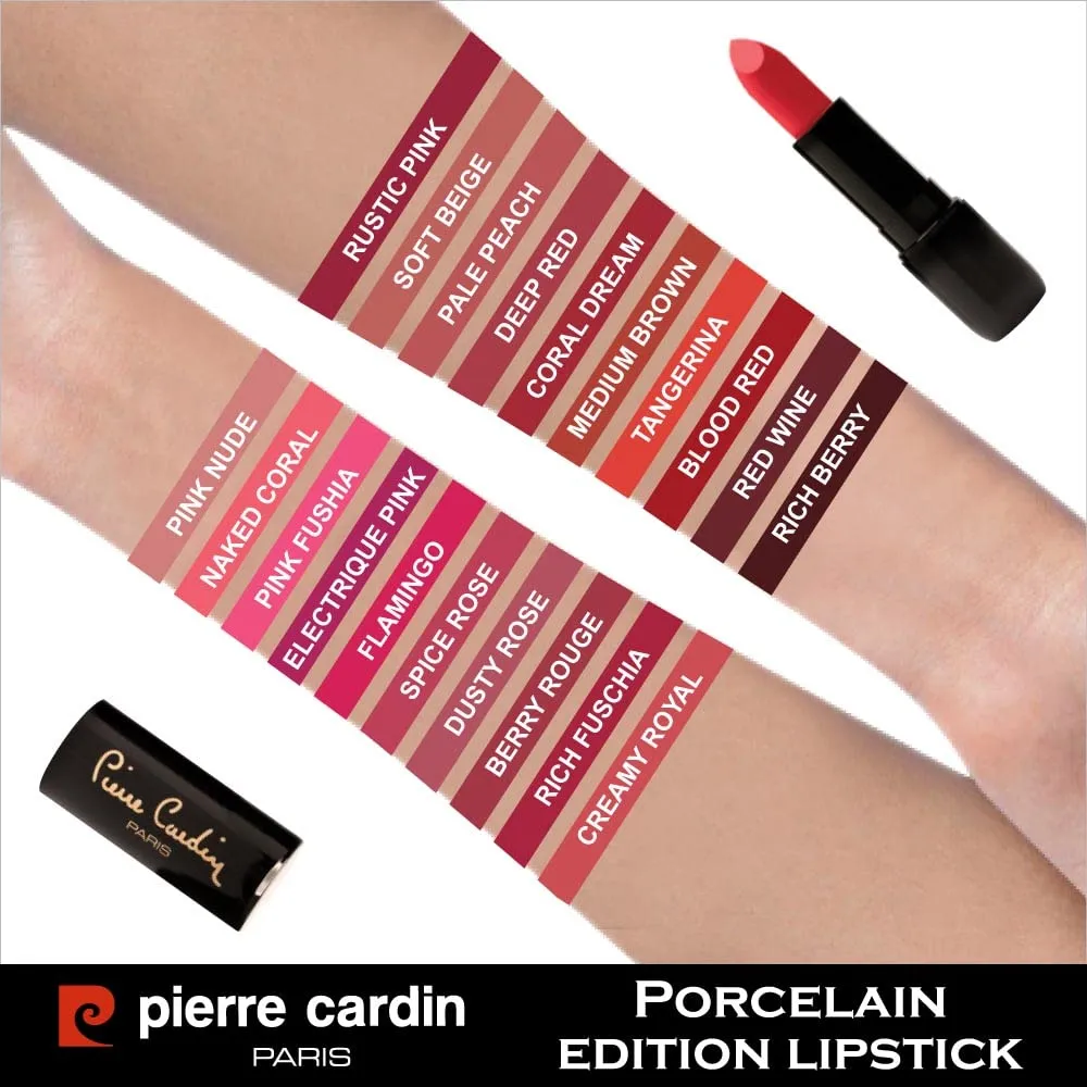 Porcelain Edition Long Lasting Matte Lipstick - Lip Stick Cosmetics/Makeup (Blood Red)