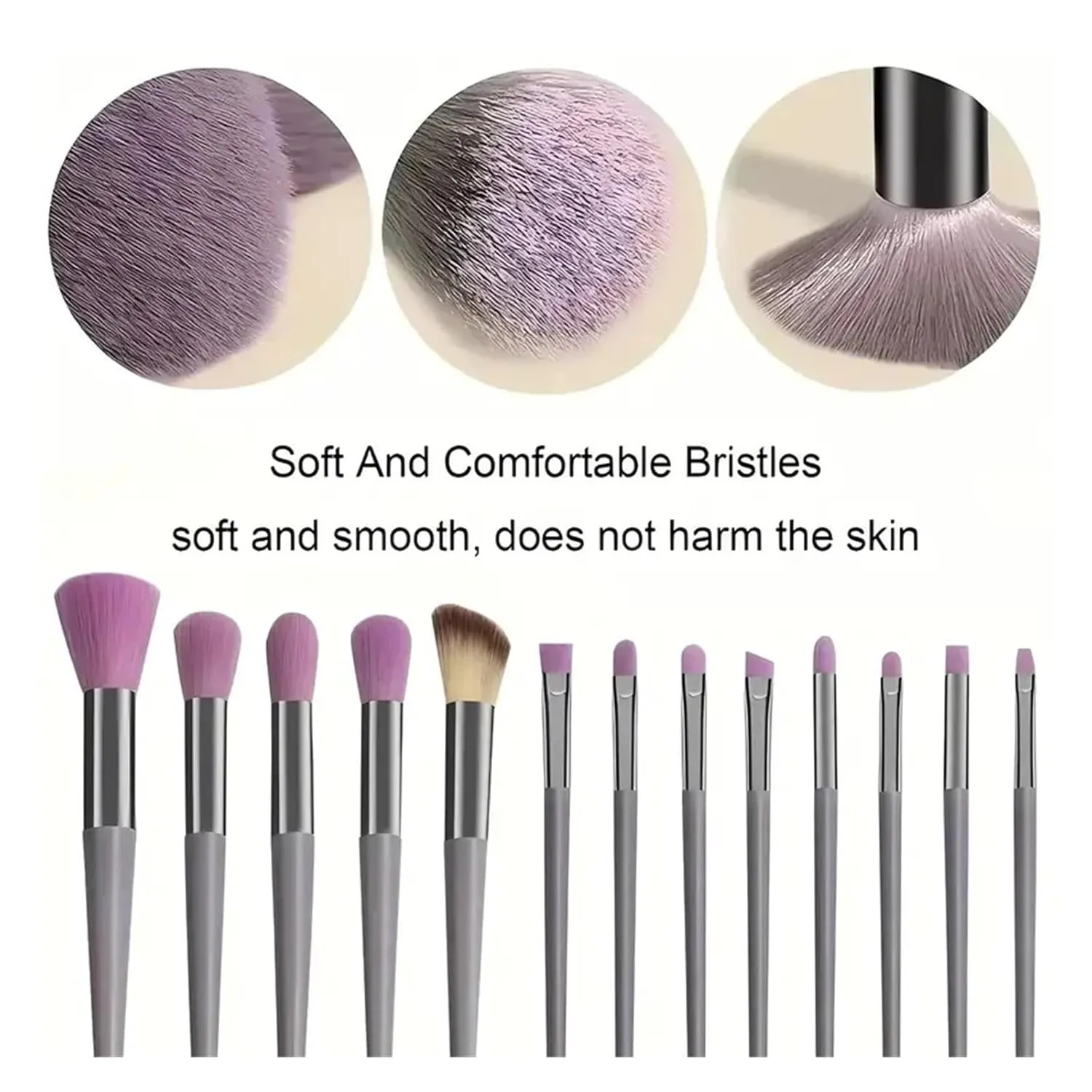 Professiona 13PCS Makeup Brushes Set Foundation Eyeshadow Blush Powder Blending Soft Fluffy Cosmetic Full Set Female Makeup Tool(Blue with bag)