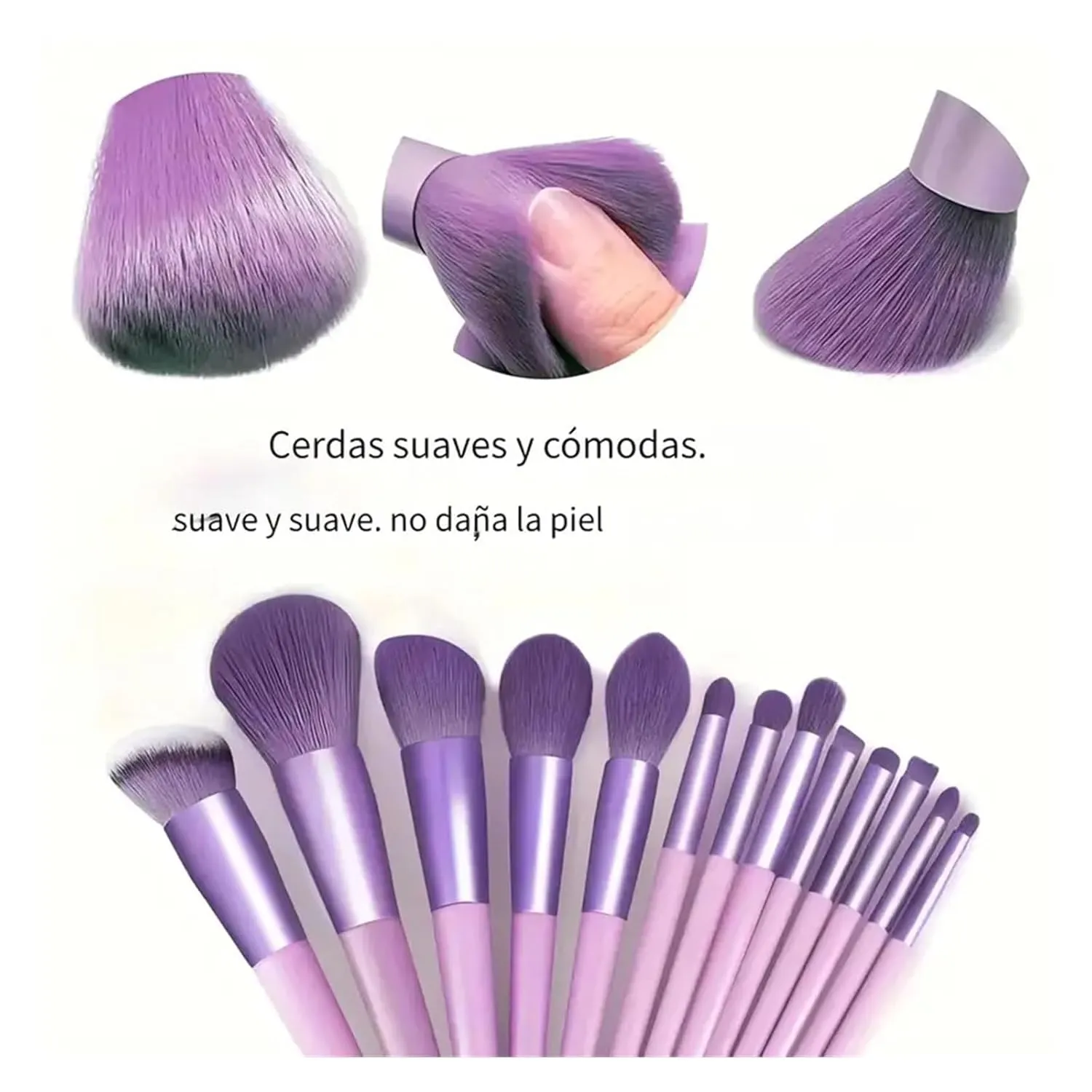 Professiona 13PCS Makeup Brushes Set Foundation Eyeshadow Blush Powder Blending Soft Fluffy Cosmetic Full Set Female Makeup Tool(Blue with bag)