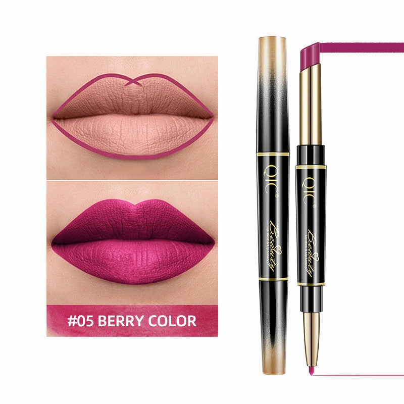 Qic 2-in-1 Matte Waterproof Lipstick Pencil