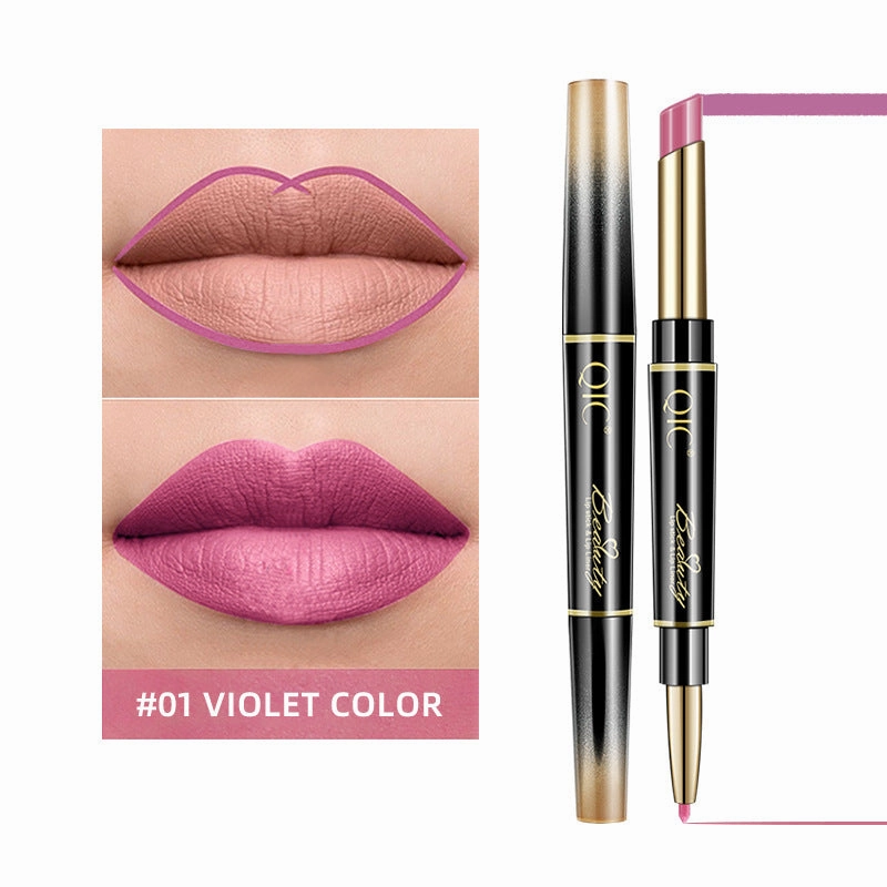 Qic 2-in-1 Matte Waterproof Lipstick Pencil