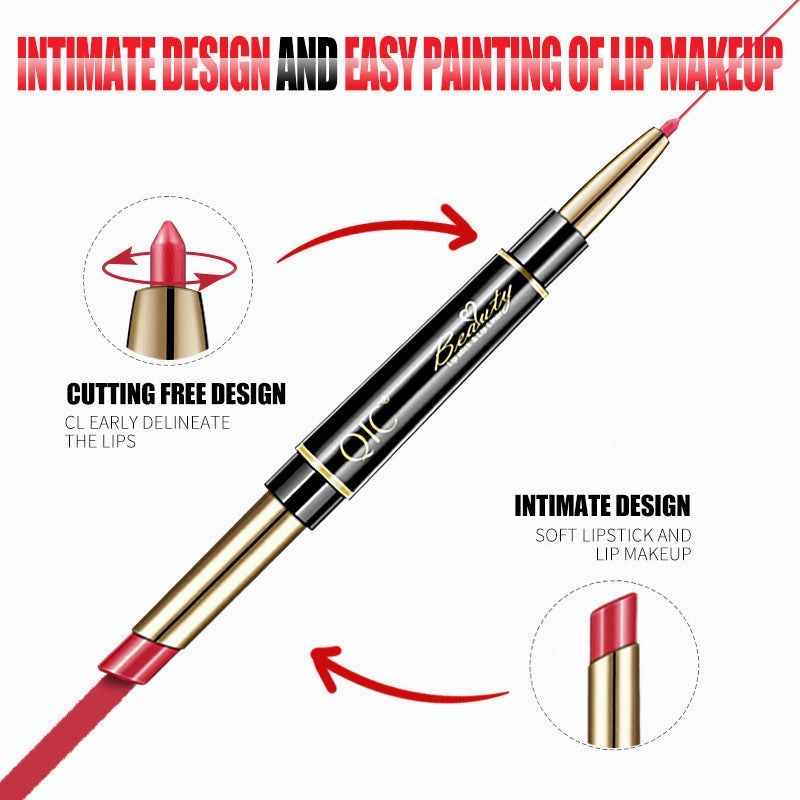 Qic 2-in-1 Matte Waterproof Lipstick Pencil