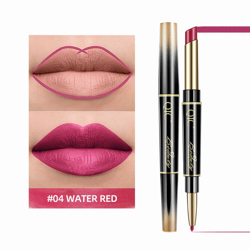 Qic 2-in-1 Matte Waterproof Lipstick Pencil