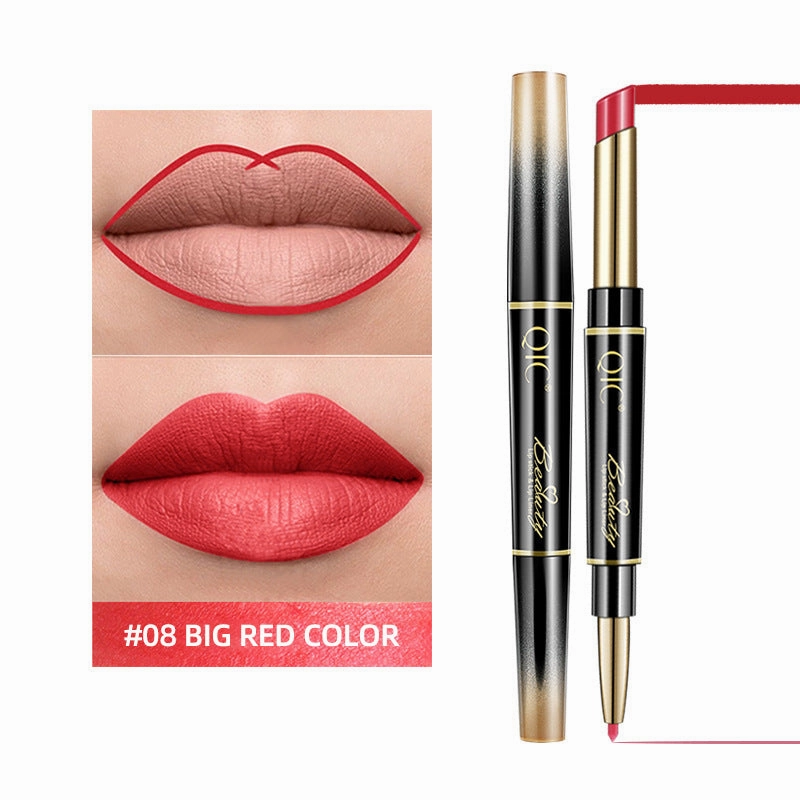 Qic 2-in-1 Matte Waterproof Lipstick Pencil