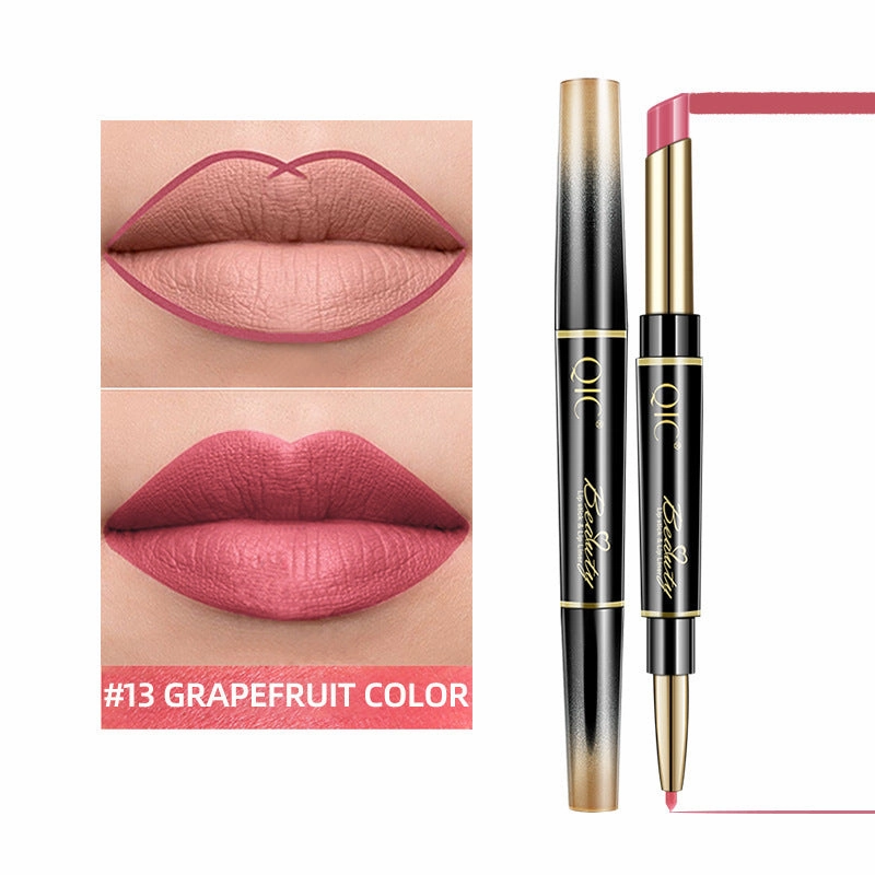 Qic 2-in-1 Matte Waterproof Lipstick Pencil