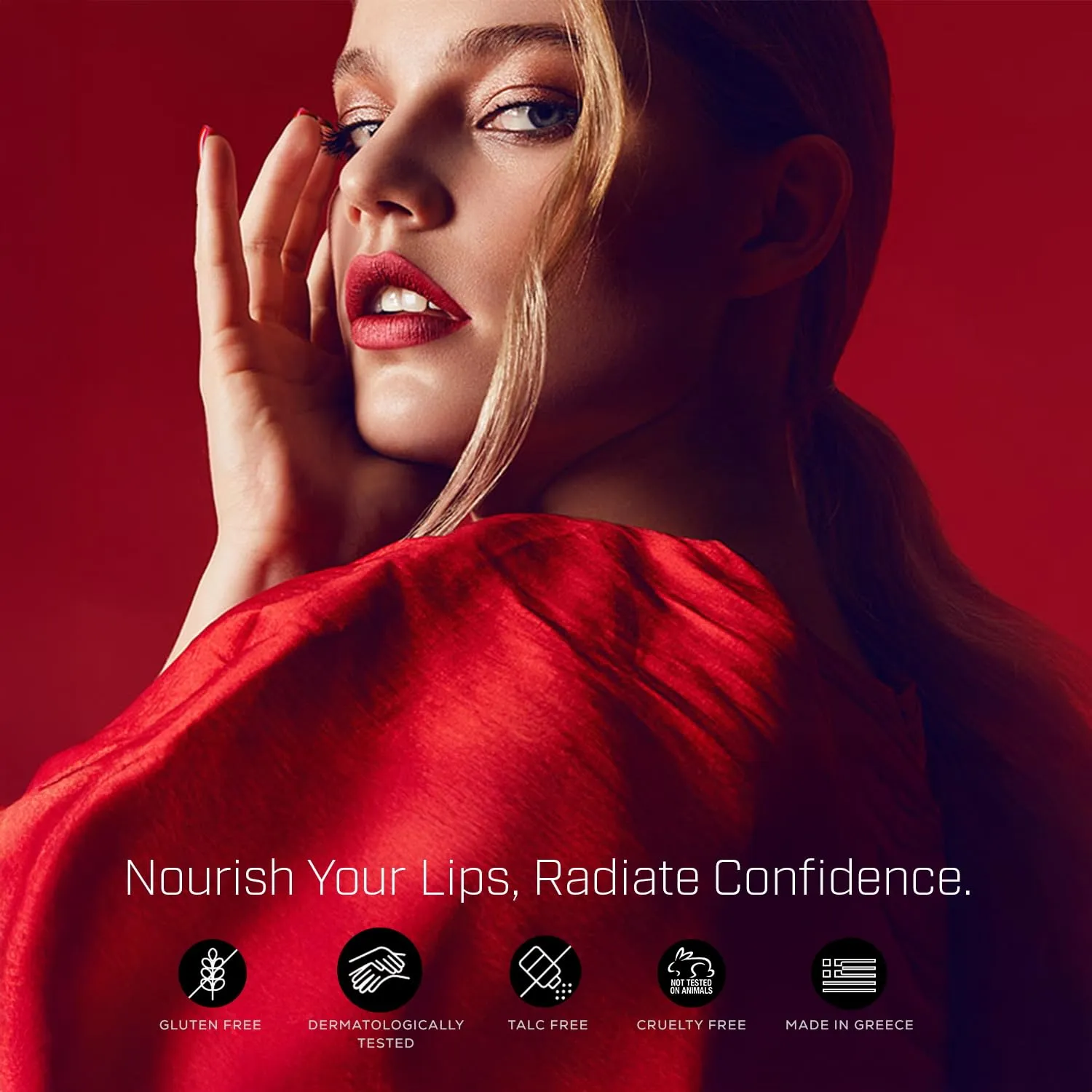 Radiant Professional Advanced Care Lipstick - Ultra Nourishing, Moisturizing Long Lasting Lipstick With Vitamin E- UVA UVB Filters - MATTE - Ruby Red (207)