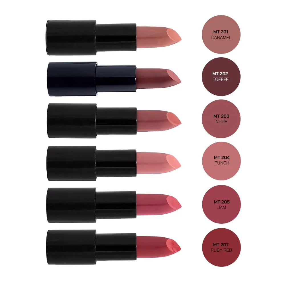 Radiant Professional Advanced Care Lipstick - Ultra Nourishing, Moisturizing Long Lasting Lipstick With Vitamin E- UVA UVB Filters - MATTE - Ruby Red (207)