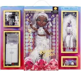 Rainbow High Rainbow Vision Rainbow Divas- Ayesha Sterling (Silver) Posable Fashion Doll with 2 Designer Outfits to Mix & Match   Vanity Playset, Great Toy Gift for Kids 6-12 Years Old & Collectors