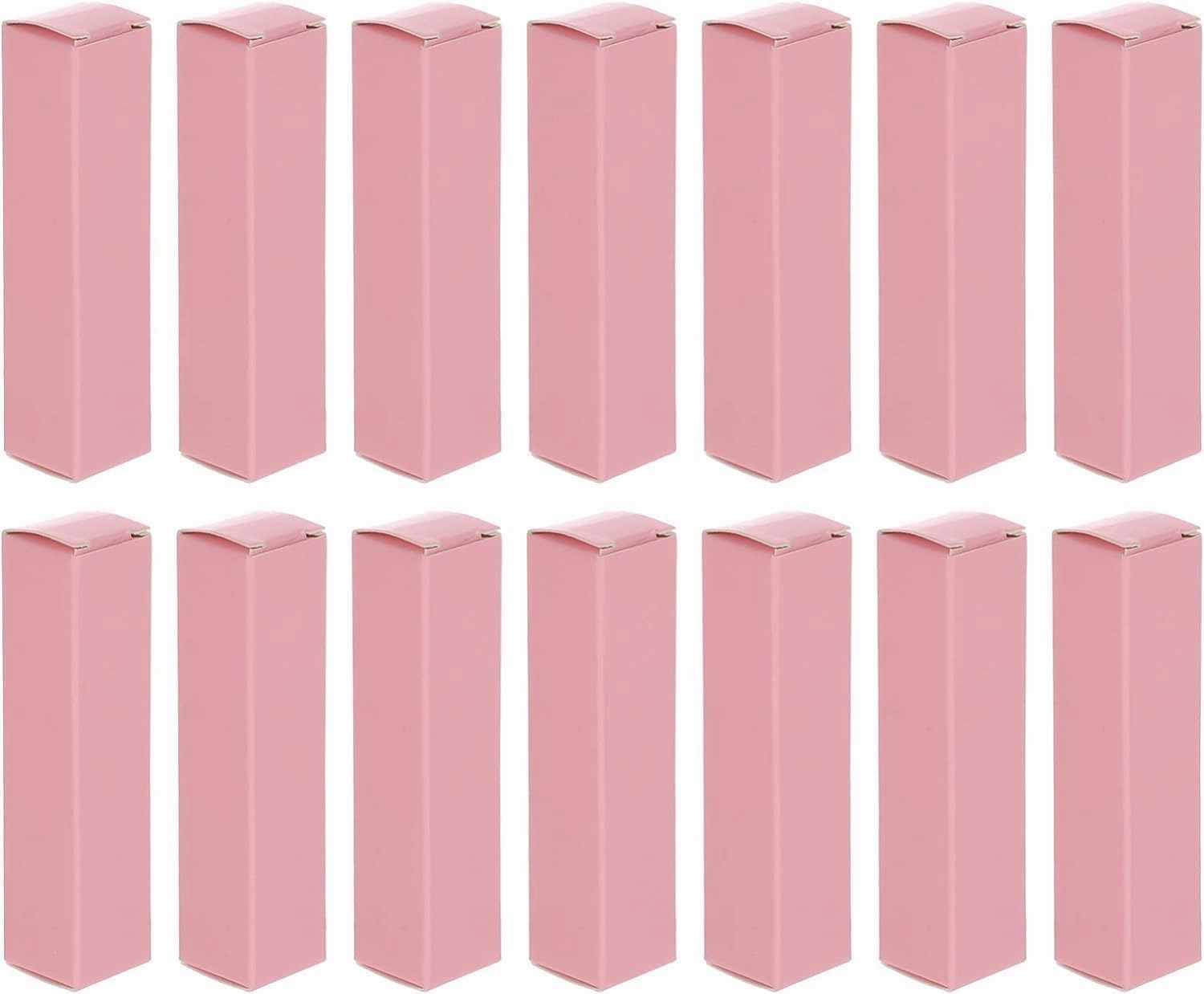 RCFINE 50Pcs Lipgloss Box Empty Paper Boxes DIY Makeup Organzier Packing Box for Lip Gloss Lipstick (2 x 7.1cm,Pink)
