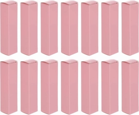 RCFINE 50Pcs Lipgloss Box Empty Paper Boxes DIY Makeup Organzier Packing Box for Lip Gloss Lipstick (2 x 7.1cm,Pink)