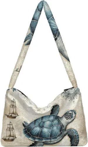 Red Beige Tricolor Premium Gray Watercolor Plush Bag, Women Handbag, Shoulder Handbag Women