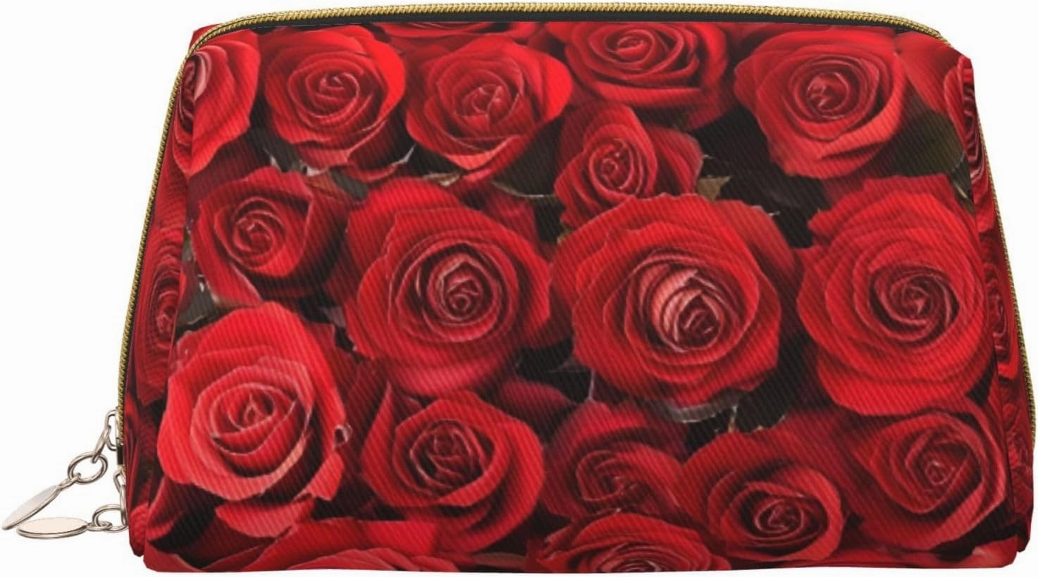 Red Rose Toiletry Pouch, Travel-Friendly Makeup Organizer For Makeup Brushes, Lipsticks